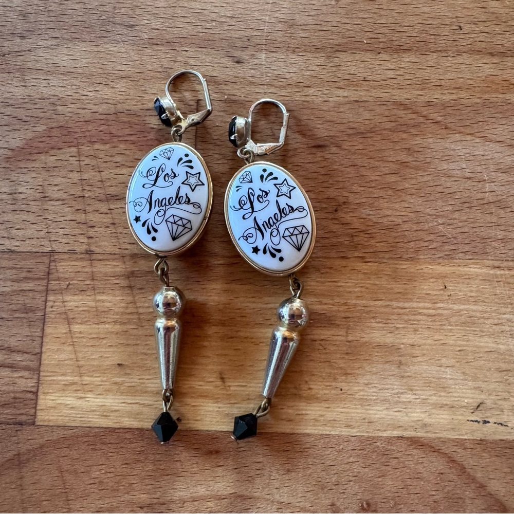 Tarina Tarantino sugar skull drop earrings - Picture 2 of 5